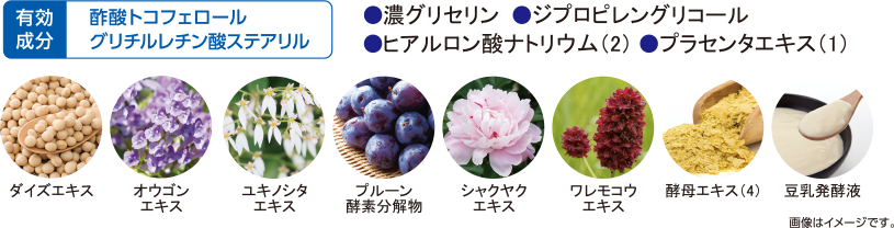 有効成分と保湿成分